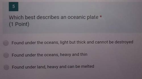 Where is an oceanic plate found?