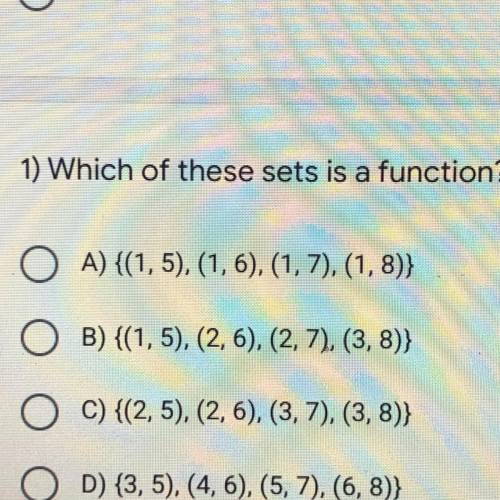 I really need help which of these sets is a function?