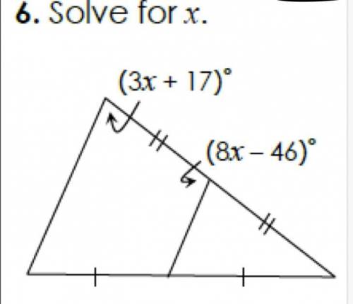 Solve for x show work