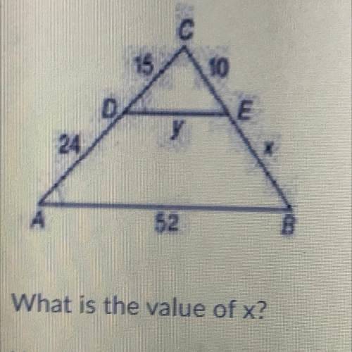 PLEASEEE HELPPP!!! what is the value of x?