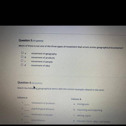 Help on question 3 I don’t know the answer