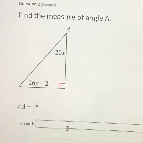 PLEASE HELPPPP!!! Find the measure of angle A