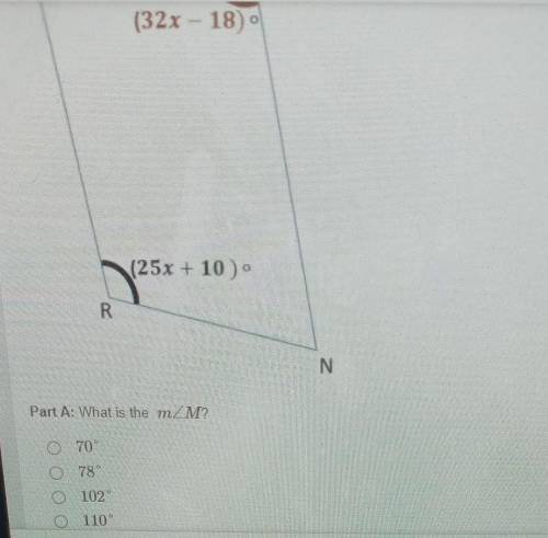 Part B: What is the m<Q7078102110