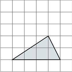 Which statement best describes the area of the triangle shown below?

(4 points)
It is one-half th