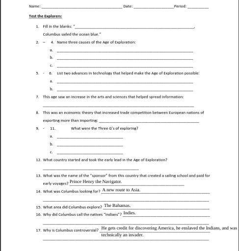 Can someone please help me fill this out, I have already filled some of it out, I just need help wi