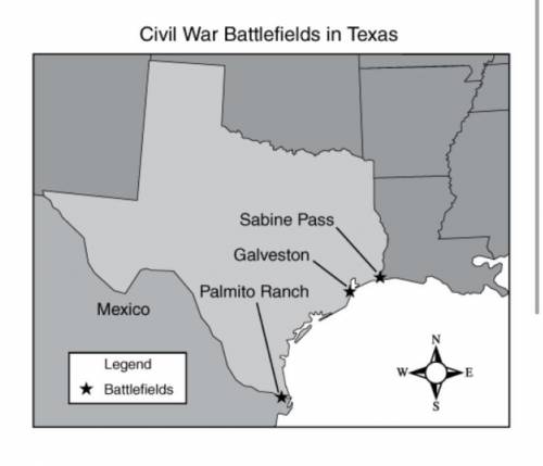 What do you notice about the location of all the battles in Texas?