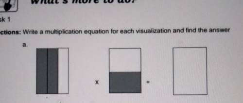 Directions: Write a multiplication equation for each visualization and find the answera