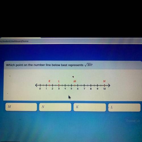 Which point on the number line
