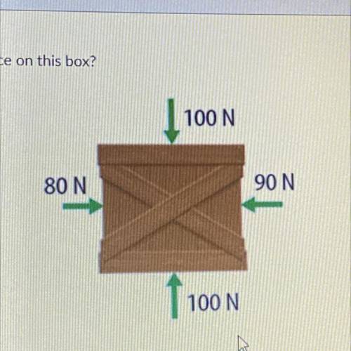 What is the net force on this box?
100 N
80 N
90 N
1
100 N