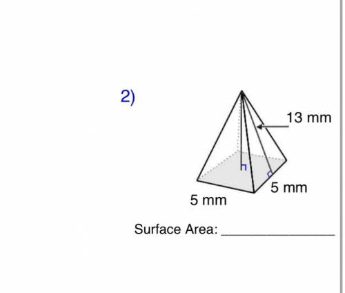 Please help me find the surface area of this shape!