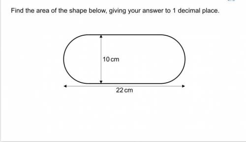 Find the area of the shape below giving your answer to 1 decimal place.