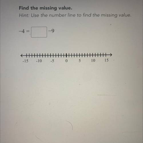 Find the missing value need help ASAP