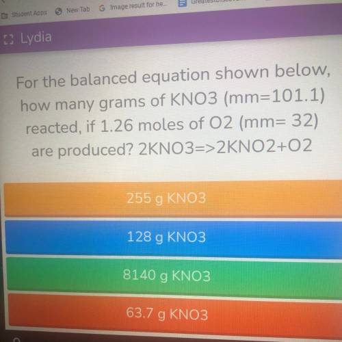 Can someone please help me

For the balanced equation shown below,
how many grams of KNO3 (mm=101.