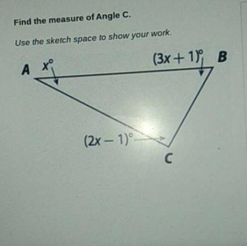 What is the measure of Angle C