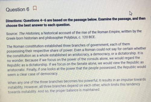 As described in the

passage, the political system of the Roman Republic represents a
continuity w