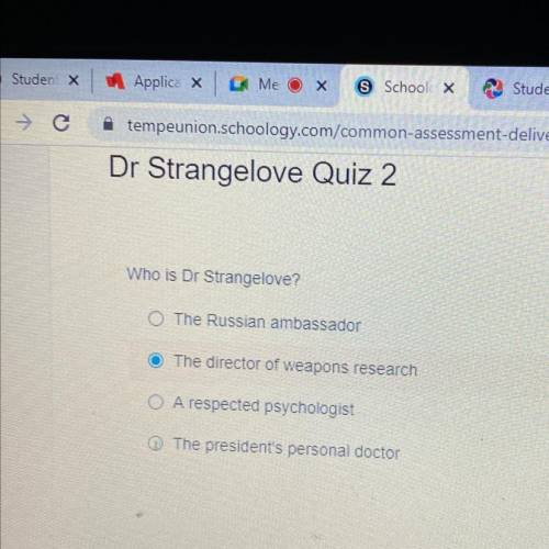 Please help It's about a movie called Dr. Strangelove. I don’t know if