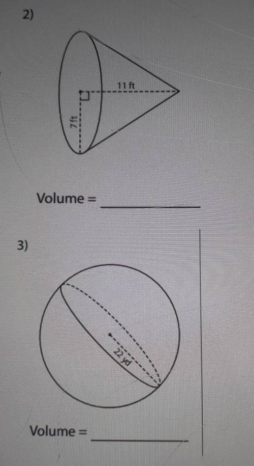 Find the volume of these two shapes :)