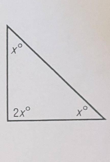 Find the value of x in this triangle
