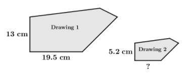 Two drawings are given below. Drawing 2 is a scale drawing and Drawings 1 is an original drawing.