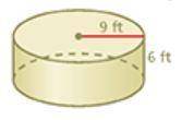 Find the volume of the cylinder. Use 3.14 for pi. Round your answer to the nearest tenth.