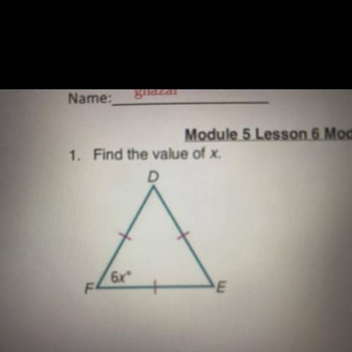 1. Find the value of x.
Please I need help now