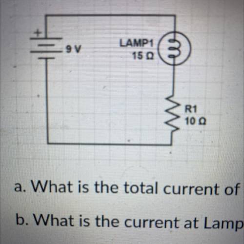 A. What is the total current of this circuit?

B. What is the current at Lamp 1?
C. What type of c