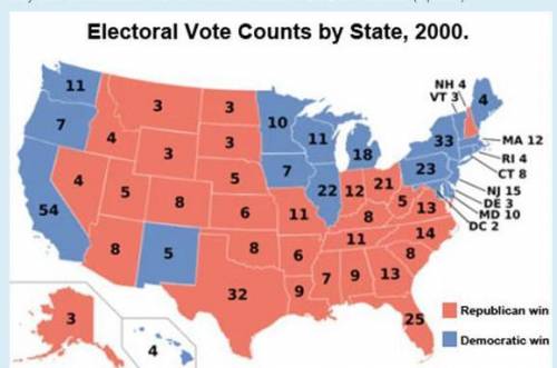 Why were the election results for Florida so critical in the 2000 election?

a. Florida had 25 pop