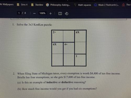 Please help ! 1. Kenken puzzle 3x3