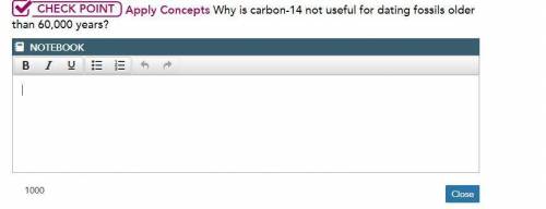 Apply Concepts Why is carbon-14 not useful for dating fossils older than 60,000 years?