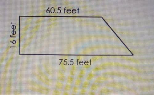 The figure shows the dimension of a city park in feet what is the area of the park?

A 968 ft2B 1,