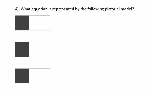 4) What equation is represented by the following pictorial model?