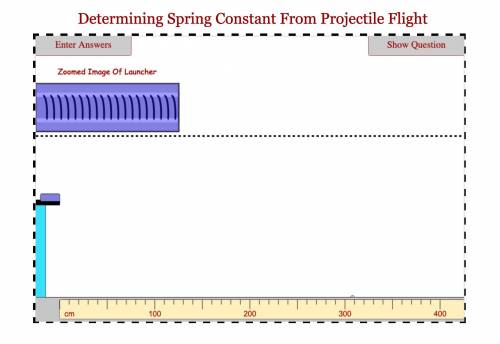 Determining Spring Constant From Projectile Flight (Physics Aviary Lab question) HELP PLEASE!!!