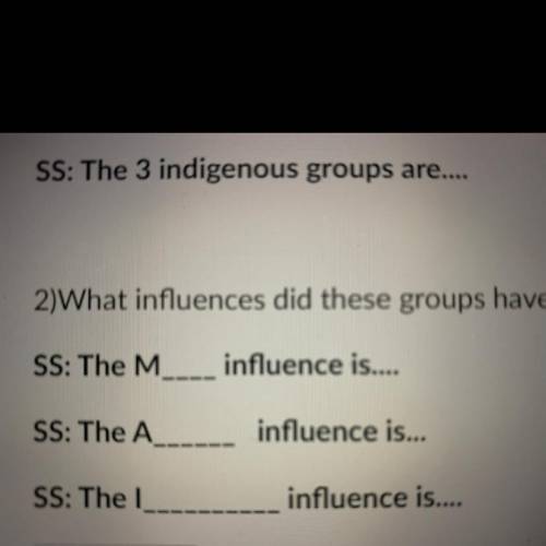 What influences did these groups have on modern Latin America
Ughhh can someone help me