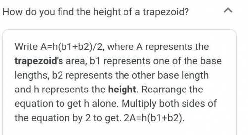 How to find the height of a trapezoid?​