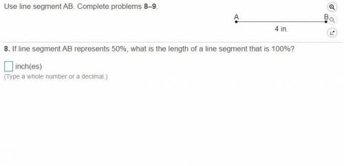 If line segment AB represents 50%, what is the length of a line segment that is 100%?