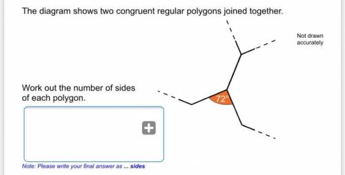 The diagram shows two congruent regular plugins joined together.Work out the number of sides of eac