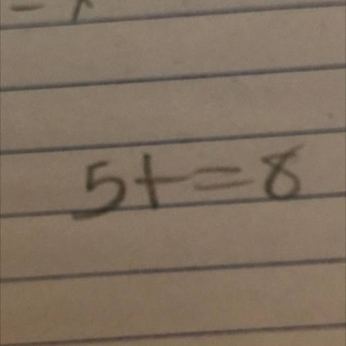 5+=8
How do I solve this