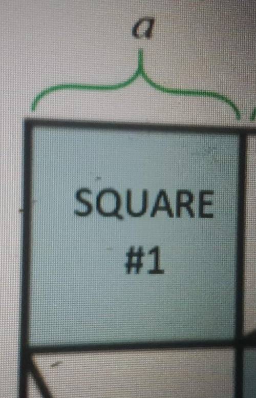 What is the area of square #1? Please answer as quick as possible thanks.