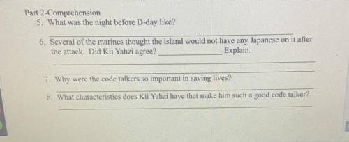Code talker questions chapters 16-18 I NEED HELP ASAP