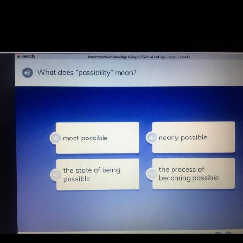 What does possibility mean?