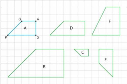 Which polygon(s) below are similar (not congruent) to polygon A? Mark the similar polygon(s) with t