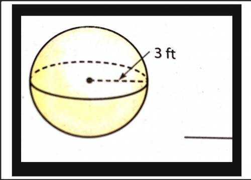 Can someone please help me with this? 
What is the volume of this sphere?