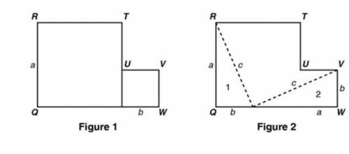 The two figures can be used in the proof of the Pythagorean Theorem. • Figure 1 is constructed usin