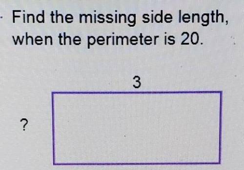 Find the missing side length, when the perimeter is 20