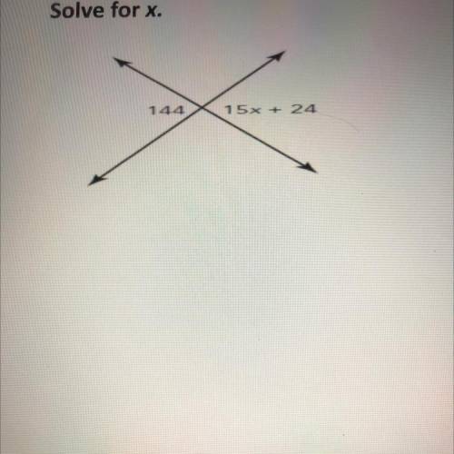 Solve for X
Pls help if you can