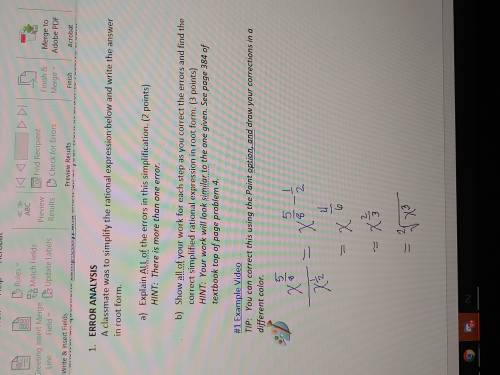 Error analysis please help