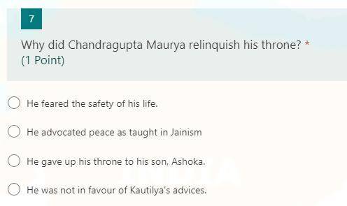 Why did Chandragupta Maurya relinquish his throne?