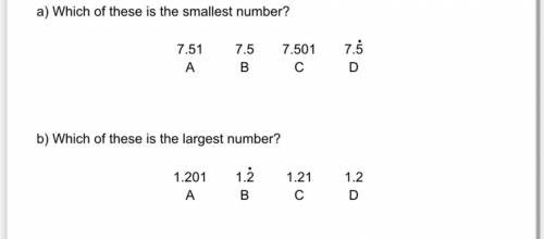 Which of these is the smallest and largest number?