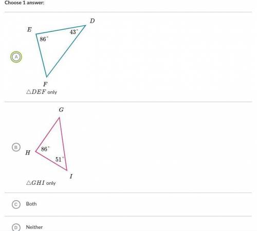 HELP HELP PLEASE D: WHICH TRIANGLES ARE SIMILAR TO TRIANGLE ABC?