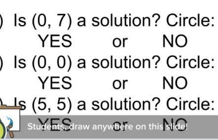Are these questions a solution yes or no in the image below? (2) 10 Points!